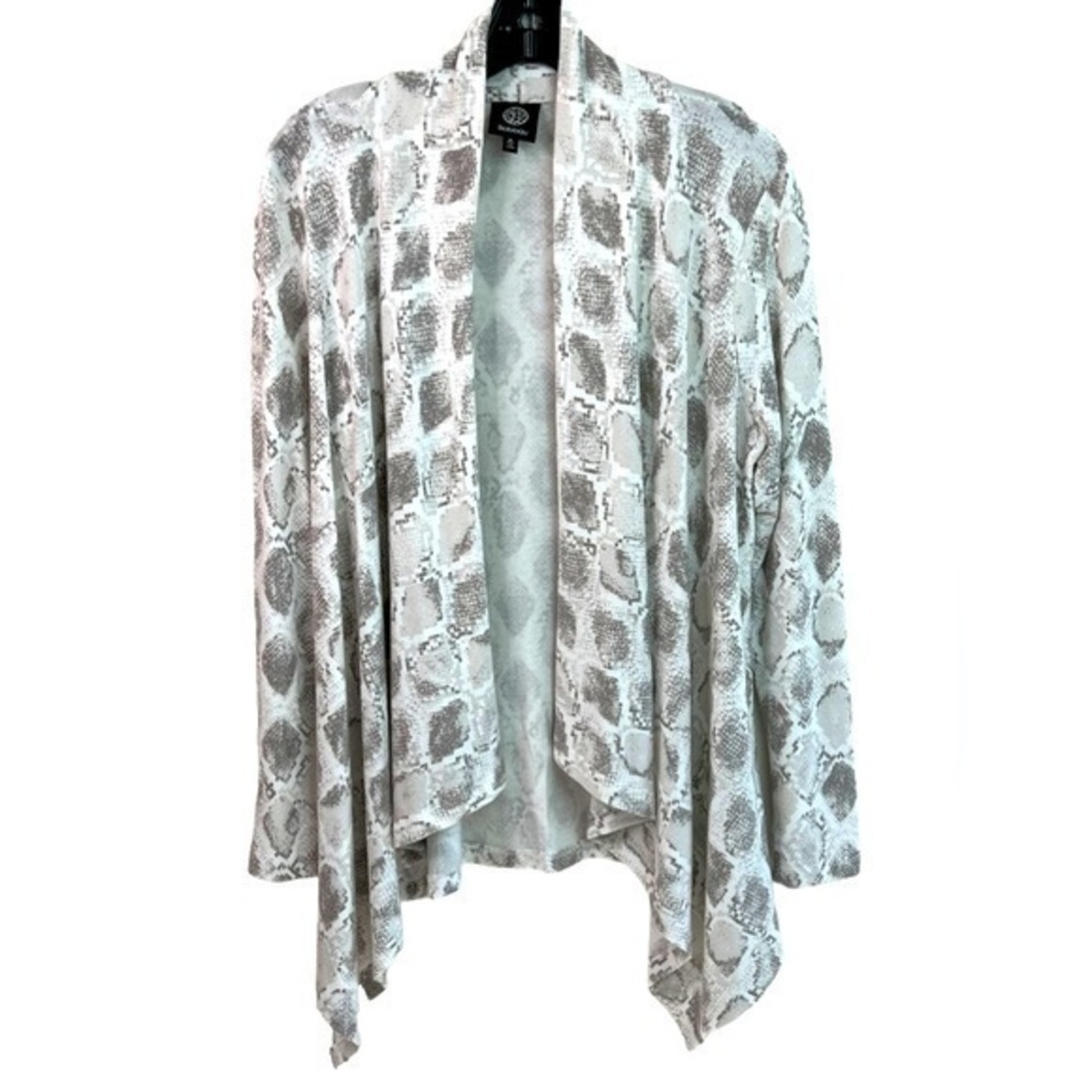 Bobeau Amie Women's Sizes M Sand Snake Draped Waterfall Cardigan Sweater - Picture 2 of 8